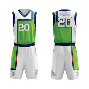 Conjunto de Uniforme de Baloncesto de Verano sin Mangas, 100% Poliéster, Estampado, de Alta Calidad, Transpirable, con Nombre de Equipo Personalizado - Product Image 2