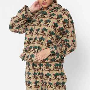 Chándal Unisex de Invierno con Capucha, Cintura Elástica, Sólido, Transpirable, con Estampado por Transferencia de Calor, Elástico en Cuatro Direcciones, de Secado Rápido, Poliéster/Algodón - Product Image 5