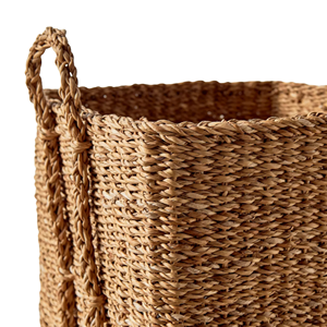 Beautiful Rustic Style Seagrass <b>Basket</b> With Handle, Seagrass <b>Basket</b> Handwoven For Bathroom Kitchen Wholesale From Vietnam - Product Image 2