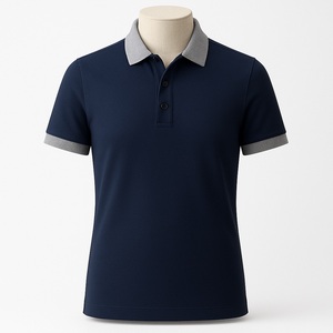 เสื้อโปโลผู้ชายแขนสั้นผ้าฝ้ายถัก 100% ระบายอากาศได้ดี เหมาะสำหรับเล่นกอล์ฟ ผลิตตามแบบ ODM เป็นมิตรต่อสิ่งแวดล้อม สำหรับผู้ค้าส่ง - Product Image 2