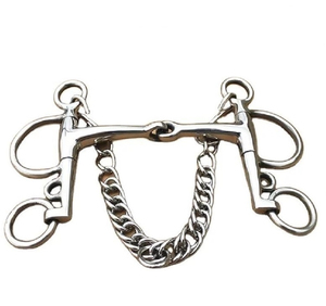 En gros, Mors de cheval Western en acier inoxydable de haute qualité avec rouleau de joue complet et chaîne de bridon, OEM ODM SKI Private - Product Image 1