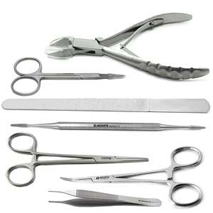 Podiatry Basic Toenail Surgery Instruments Ingrown <b>Nail</b> Removal & Care Tools <b>Kit</b> - Product Image 1