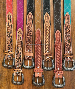 Top Brand Professional Custom <b>Boot</b> Stitch Hand Tooled Suede Leather Belt for Men & Women High-grade Genuine Cowhide Leather Belt - Product Image 6