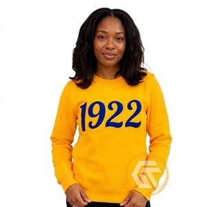 GREEK TREASURES Sudadera de Alta Calidad Personalizada para Mujer, Sigma Gamma Rho, Otoño/Invierno, Frontal Sólido, Felpa de Algodón, Bordado - Product Image 1