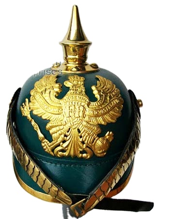 Дизайнерский изготовленный на заказ кожаный армированный шлем коллекционный Pickelhauben средневековый Декор подарок кожаный шлем