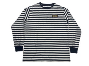 <b>Men's</b> <b>Striped</b> Long Sleeve <b>T</b>-<b>Shirt</b> Regular Fit Cotton Knitted Casual O-Neck Front Logo Design Custom Streetwear Long Sleeve <b>shirt</b> - Product Image 3
