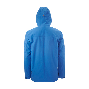 Veste Softshell Noire à Capuche avec Fermeture Éclair, Résistante à l'Eau, Vêtement d'Extérieur Coupe Classique, Vêtement d'Hiver - Product Image 2