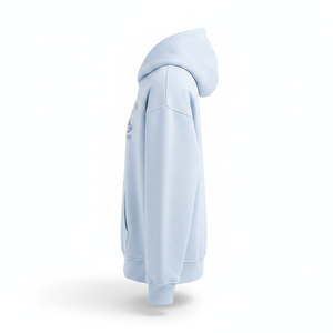 Sweat à capuche oversize MIST pour homme, bleu clair uni, en molleton épais, streetwear, OEM ODM - Product Image 1