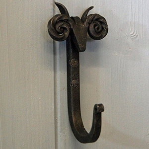 Vintage Wrought Iron Fish Rustic Heavy Duty <b>Black</b> Finish Hand Forged Wall Mounted <b>Hook</b> for Hat Coat <b>S</b> size 4 inch - Product Image 2