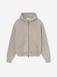 Customise Drop Shoulder Oversized Essential Zipper Hoodie OEM Custom Screen Printing Sweatshirt Heavyweight Cotton Streetwear - Product Image 2