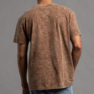 Camisetas de Verano Hechas a Medida de Alta Calidad con Lavado Ácido, Color Personalizado, Manga Corta, 100% Algodón, Transpirables e Informales para Hombre - Product Image 4