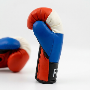 Mini-gant de boxe en cuir PU imprimé numériquement avec motif drapeau français, ornement promotionnel pour voiture, porte-clés, ornement de rétroviseur - Product Image 5