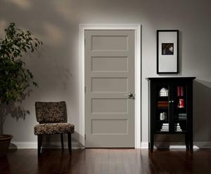 Puerta de Madera WPC de Estilo Americano, Elegante, con Patrones Simples, Insonorizada, Aislante del Calor, Reductora de Ruido, para Entrada Principal - Product Image 3