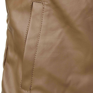 Chaqueta Bomber de Cuero Marrón y Bronceado Vintage para Hombre - Estilo Clásico Urbano de Primera Calidad y Ecológico - Product Image 3