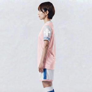 Camiseta Deportiva de Fútbol con Estampado Sublimado y Logotipo Blanco para Mujer, 100% Poliéster, Manga Corta - Product Image 4