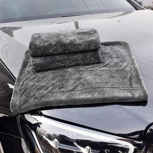 Serviette de lavage de voiture en microfibre double face 600-1200 GSM, séchage rapide, boucles torsadées, 60x90cm, chiffon <span class=keywords><strong>pas</strong></span> <span class=keywords><strong>cher</strong></span> pour le séchage et le polissage de voiture - Product Image 5