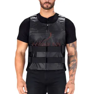 Nouveau style de gilet en cuir à la mode pour hommes veste ajustée fabriquée au Pakistan gilet en cuir à la mode pour hommes - Product Image 1