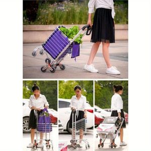 Adjustable Heavy Duty Folding Rolling Cart Bungee Portable Shopping Trolley Bag Utility Stair Cart Wheels Folding Cart Trolley - Product Image 6