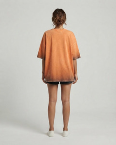 เสื้อยืดผู้หญิงไซส์ใหญ่ สีไล่ระดับ ผ้าฝ้าย คอกลม แขนสั้น สไตล์ลำลอง ทรงหลวม สีซีดแบบซันเฟด - Product Image 2