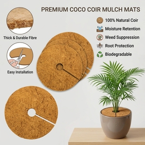 Anneau de paillis en fibre de coco de 24 pouces, tapis protecteur en coco-coir, accessoires de jardinage, protection des arbres - Product Image 6