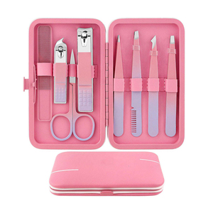 Kit de manucure et pédicure classique de luxe 8-en-1 en acier inoxydable de haute qualité, portable avec étui, pour bébé - Product Image 1
