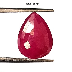 Pierre précieuse naturelle en rubis africain de 4,65 carats, taille poire, facettée, non montée - Product Image 6