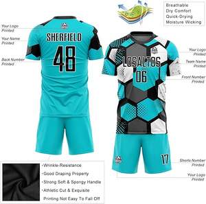 Camisetas de Fútbol Unisex con Logotipo Personalizado, Alta Calidad, 100% Poliéster, Uniformes de Fútbol Impresos de Buena Calidad, Suministro de Camisetas de Fútbol - Product Image 3