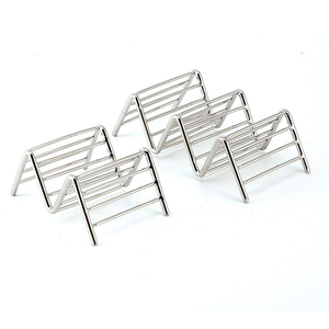 New Arrival Kitchenware Supplies Double Sauce Dish <b>Taco</b> <b>Stand</b> with Stainless Steel <b>Taco</b> Shell Holders Plate Type - Product Image 2