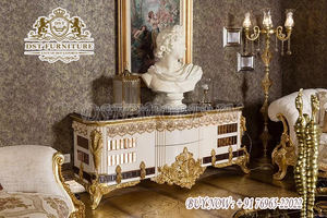 Conjunto de sofá turco de estilo clásico para sala de estar, conjunto de sofá lujoso de oro blanco, Maharaja - Product Image 3