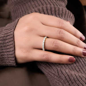 แหวนเพชรสีทองและสีเหลือง7ชิ้นสง่างามเครื่องประดับที่ประณีตสวยงาม - Product Image 2