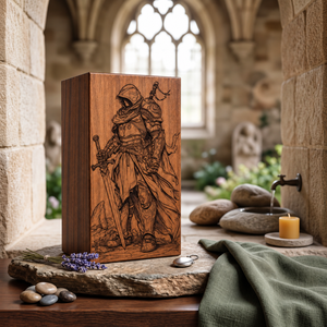 Natural Wood Cremation Urn Engraved <b>Memorial</b> <b>Keepsake</b> <b>Box</b> Custom Pet Ashes Casket Floral Decorative Funeral Supply - Product Image 5