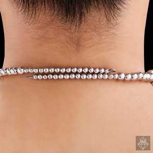 Ensemble de bijoux en argent oxydé PRAO comprenant un collier et des boucles d'oreilles - Product Image 5