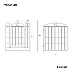 Recinto per Cani in Metallo Resistente da 32 Pollici con 8 Pannelli, Box per Esercizio Interno/Esterno e Recinzione per Cuccioli, Cancelli e Box per Animali Domestici con Porta Facile da Aprire - Product Image 6