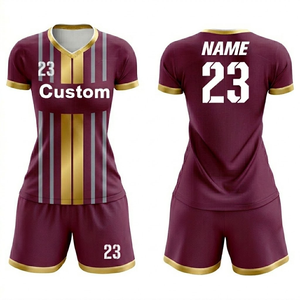 Popular Design Women's Adult Players Team Soccer Uniform Jersey With Shorts and <b>Socks</b> Wholesale Price Girl Kit - Product Image 3