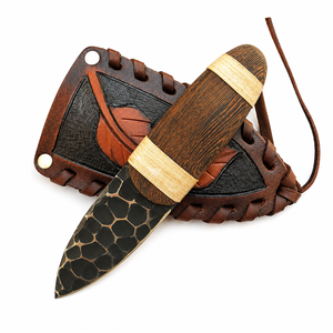 Cuchillo de Acero Forjado a Mano Personalizado con Mango de Madera, Hoja de Pata de Oveja, para Camping y Uso al Aire Libre - Product Image 2