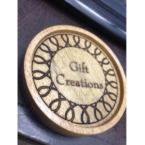 Wholesale Laser Carved Round Wood <b>Coasters</b> Heat Resistant Eco Wooden Cup Mat Custom Logo <b>Drink</b> <b>Coaster</b> for Table Wooden <b>Coasters</b> - Product Image 1