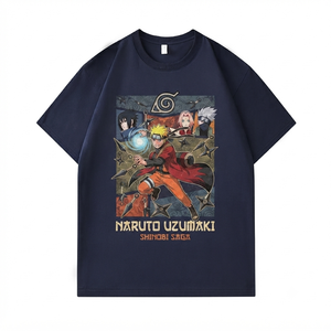 <span class=keywords><strong>T</strong></span>-Shirt con Grafiche <span class=keywords><strong>Anime</strong></span> Personalizzate di Alta Qualità, 100% Cotone - Product Image 3