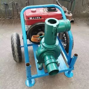 Bomba de agua para riego con motor diésel de 6 pulgadas (150 mm) en conjunto con remolque, en venta a bajo precio. - Product Image 1