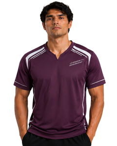 Purple <b>White</b> Men Performance T Shirt Short Sleeve Sports Jersey Quick Dry Breathable Custom Athletic Gym Training Workout <b>Tee</b> - Product Image 1