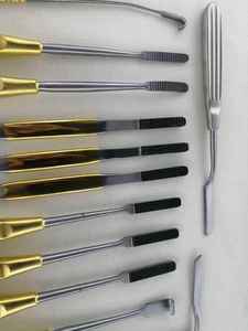 Kit chirurgical manuel de 15 pièces pour lifting des sourcils endoscopique et raspages nasaux, en acier inoxydable réutilisable, certifié CE - Product Image 2