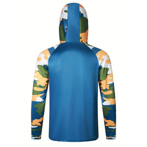 Sweat à capuche de pêche léger pour homme, motif vague, séchage rapide, tissu respirant, logo personnalisé, vêtements de pêche haute performance - Product Image 2
