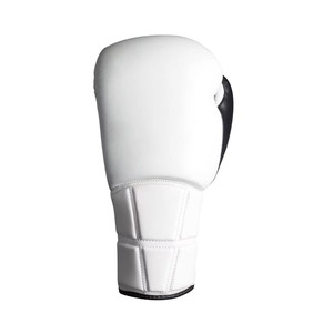 Guantes de Boxeo Profesionales con Logotipo Personalizado, Blancos y Azules |   Cuero Genuino |   Venta al por Mayor OEM de Artículos de Entrenamiento de Sparring para MMA y Muay Thai - Product Image 2