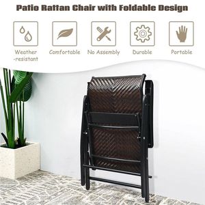 Sedia da Campeggio Pieghevole Portatile con Braccioli, Sedia da Giardino in Rattan - Product Image 6