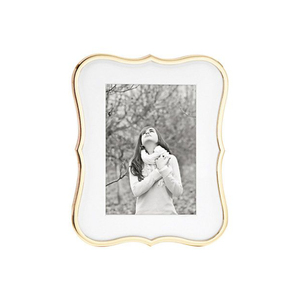Wholesale Luxury Antique White Resin Photo <b>Frame</b> With <b>Gold</b> Trim and Embossed Leaf Pattern Desktop <b>Picture</b> <b>Frame</b> For Home Decor - Product Image 3