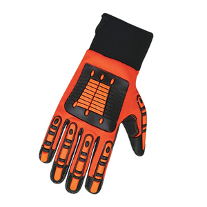 Wholesale Custom Anti-Impact Mechanics <b>Gloves</b> TPR Padded Palm Touchscreen Heavy-Duty Work Safety Protective Polyester - Product Image 4