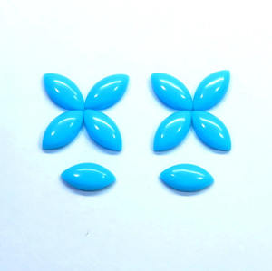 Turquesa Natural Premium en Forma de Marquesa, Cabujón de 10x5 MM, Gema Suelta para Joyería Hecha a Mano, Anillo, Colgante - Product Image 2