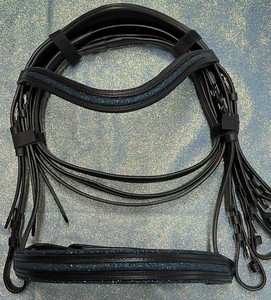 Brida para Caballo HM GLOBAL Premium, Talla Full Cob, Cuero DD de Alta Calidad, Narquera Elevada, Frontal con Brillo, para Equitación - Product Image 5