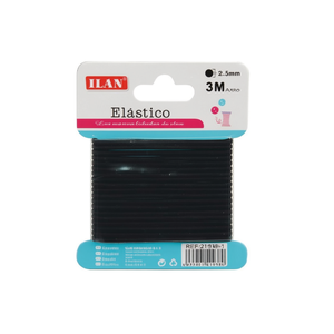 Bande élastique Iln 2,5 mm 3 m noire pour travaux manuels et lacets de chaussures - Product Image 3