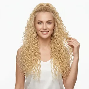 Extensions de cheveux humains Remy naturels bouclés en vrac, mèches vierges Remy pour tissage - Product Image 5