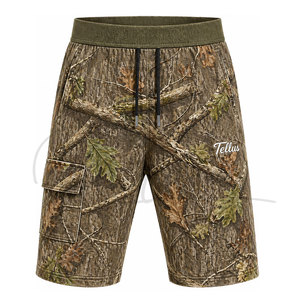 Customized Canvas Shorts Solid Casual Breathable Quick Dry <b>Elastic</b> Waist Activewear Shorts Men 2026 - Product Image 1